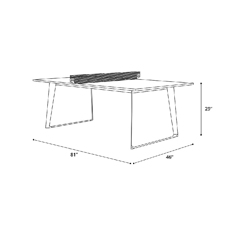 Modloft Amsterdam Ping Pong Table Junior in Walnut Wayfair Canada